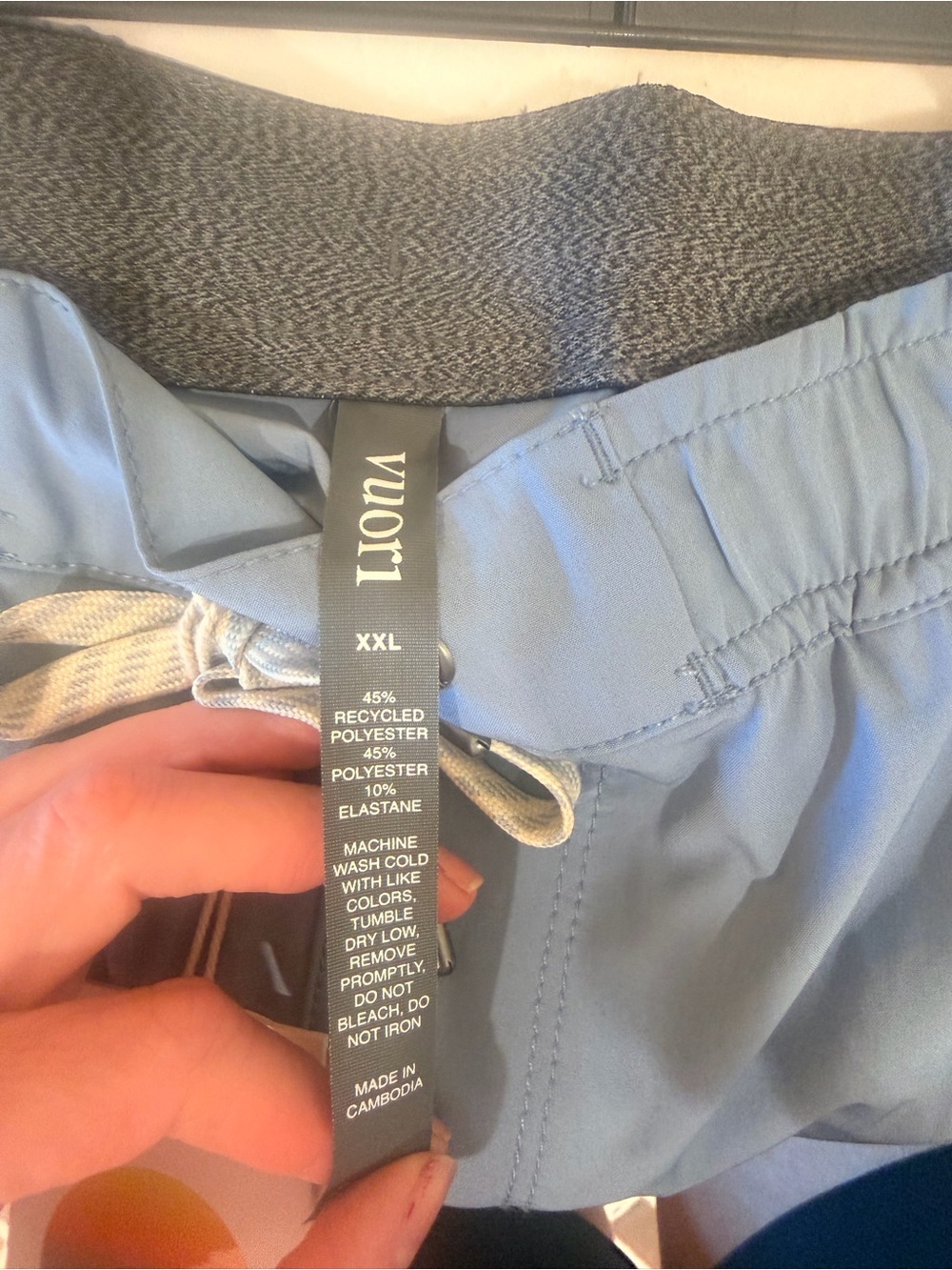 Vuori Light Blue Elastic Waist Swim Trunks with Drawstring! - Picture 8 of 9